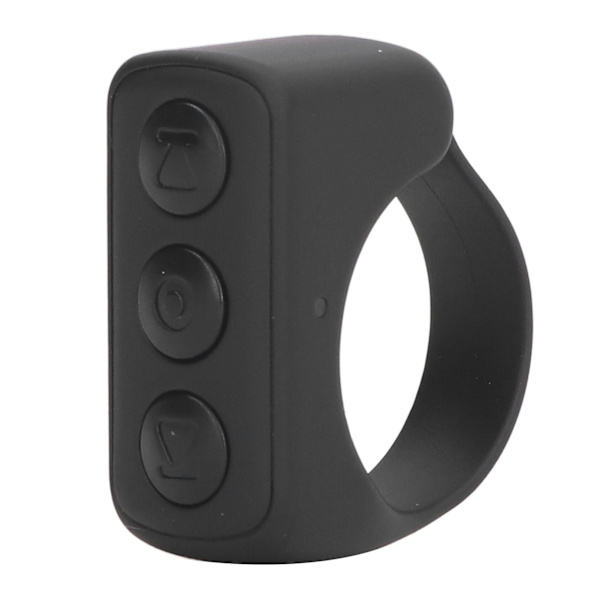 Fjärrkontroll Scrollring Bluetooth APP Page Turner ABS Kamera Fjärrstyrd slutare Selfie-knapp med laddningsfodral för mobiltelefon Svart