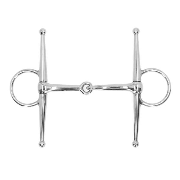 Full Cheek Horse Snaffle Bit Rostfritt stål Ring Farm Jointed Bits för 125 mm hästmun