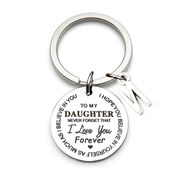 Til min søn/datter Inspirerende gave nøglering Glem aldrig, at jeg elsker dig for evigt Bedste far N To Daughter