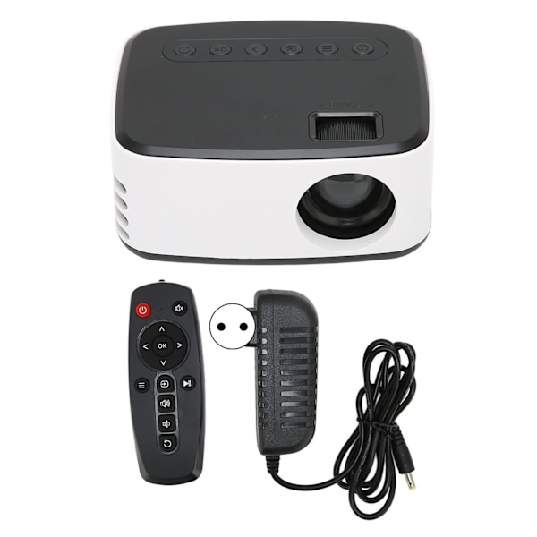 Miniprojektor 1920x1080 Upplösning High Definition Zoom Funktion Bärbar Trådlös Spegling Wifi Projektionsutrustning EU-kontakt