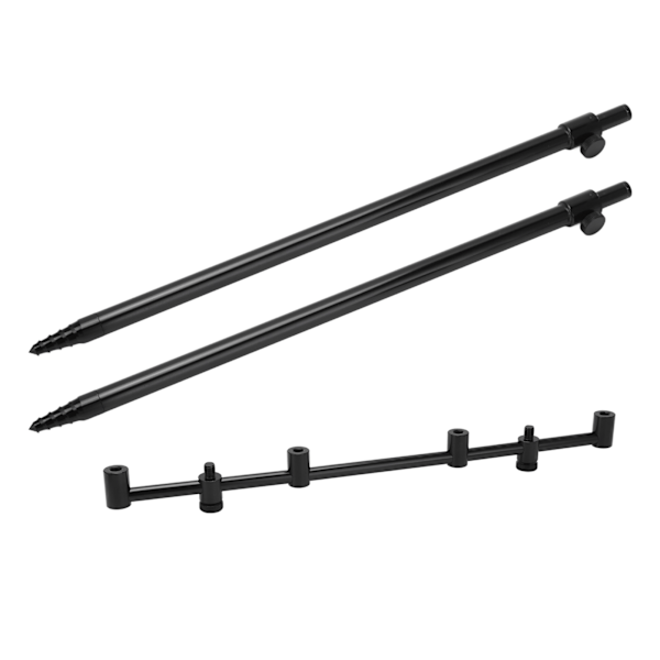 Fiskespöfäste 2 Sektioner Teleskopisk Aluminiumlegering Fiskespö Stöd med Universalgänga för Utomhusfiske 2x45.5cm Mark