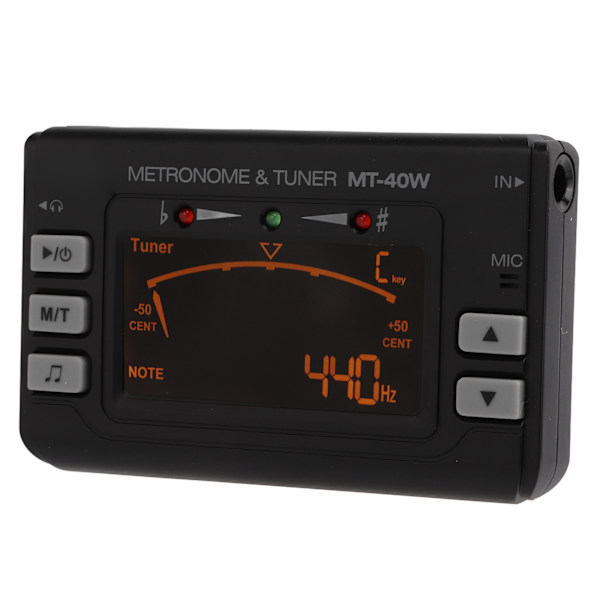 Metronomtuner Elektriskt LCD-instrument 3 pickuplägen för gitarr violinsaxofonMT‑40W blåsinstrument