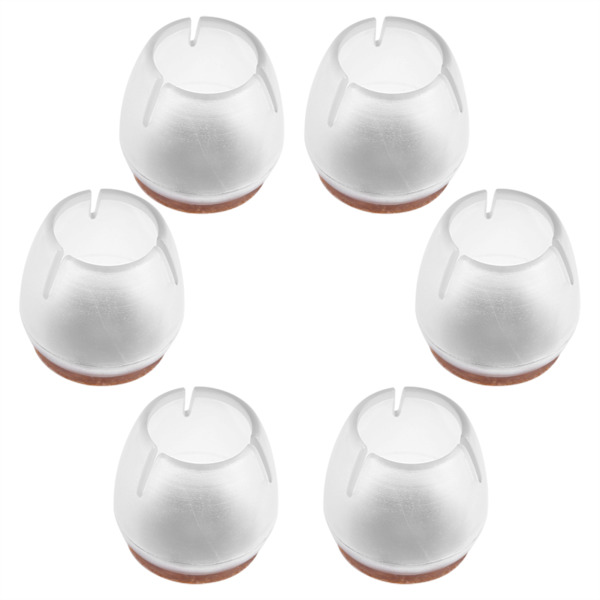 16 stk Transparent PVC Bordstol Møbel Ben Skridsikker Fodhætte Kopper Dæksler Gulvbeskyttelse M