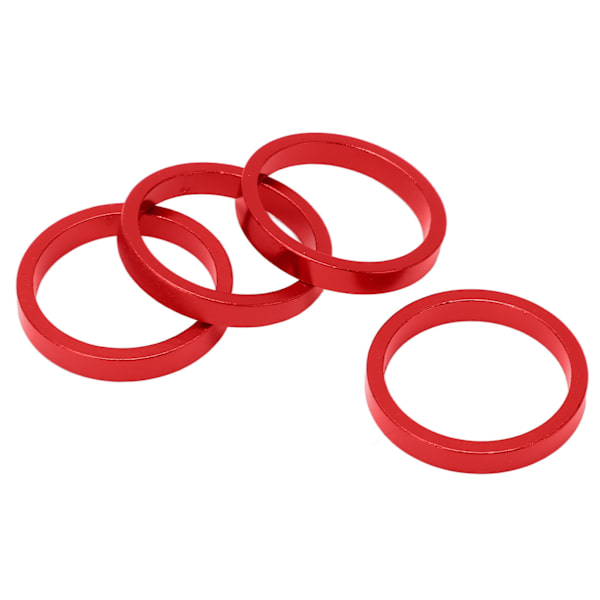 4st Cykelheadset Spacer Framgaffel Stam Spacer Aluminiumlegering för Mountain Road Bike 28.6mm TubeRed