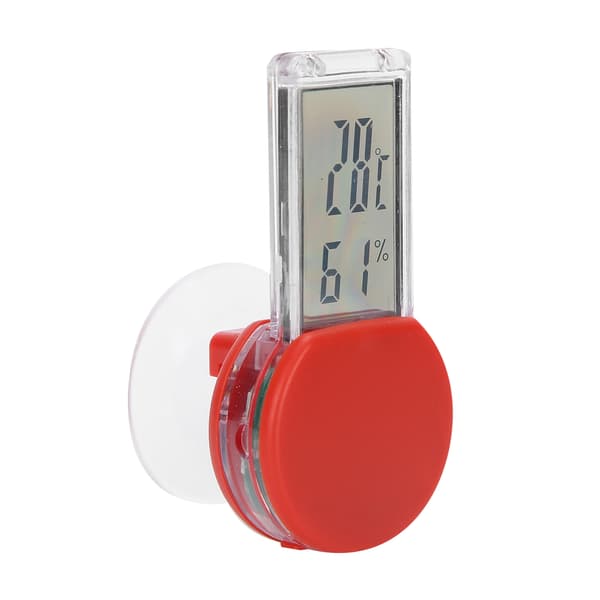 Reptil Terrarium Termometer Hygrometer Digital Display Pet Tank Temperaturmätare Röd