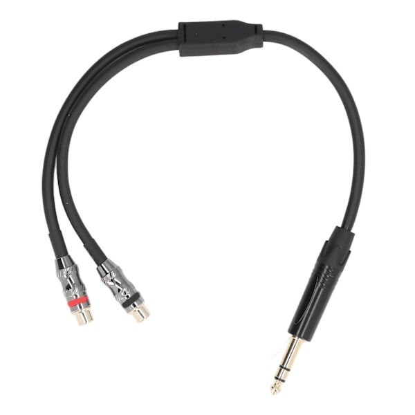 Dobbel RCA til 6,35 mm kabel 1/4 tommers hann stereo til 2RCA hunn Y splitteradapter for Studio Live Performance 1,0 fot