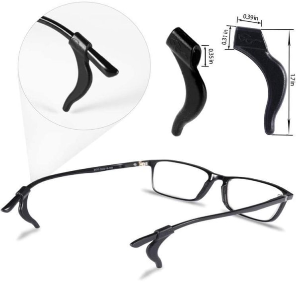 16 par glasögonhållare, halkfri glasögonhållare av premium silikon, bekväma öronkrokar för solglasögon, läsglasögon, glasögon