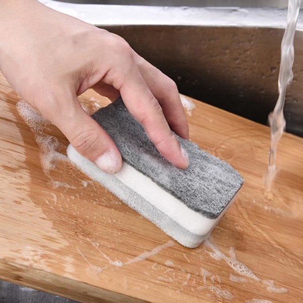 Opvaskesvamp Opvaskeklud Køkken Opvaskeklud Dobbeltsidet rengøringsbørstepande Børsteskål Magic Cube Opvaskesvamp (5 stk)