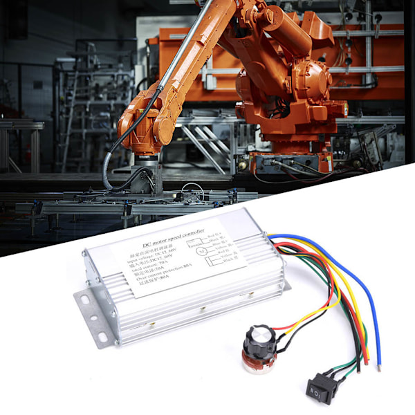 12V-60V 70A PWM DC Motorhastighedsregulator Vendbar rotation frem/bagud