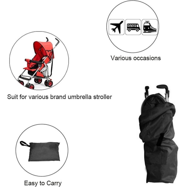 Barnvagn resväska för flygplan, vattentät gate checkväska Organizer förvaring för paraplybarnvagnar