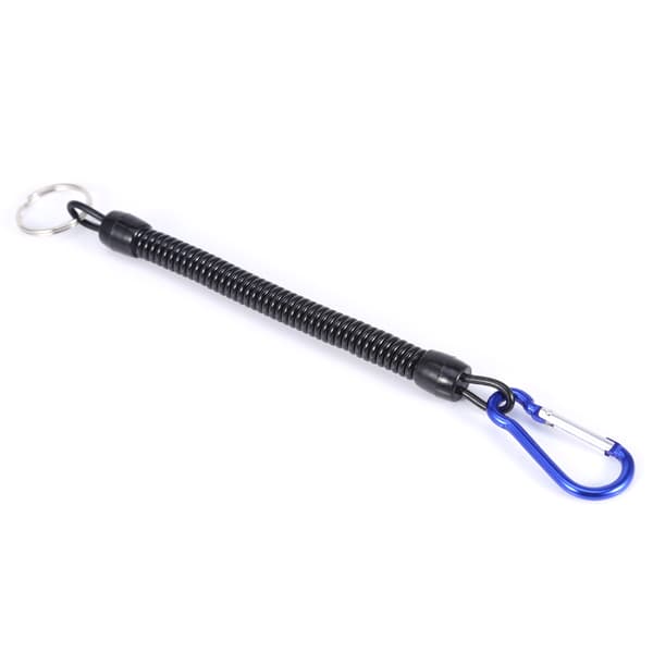 5 st Elastiska Fiske Rep Båt Lanyards Med Camping Karabiner Spänne Säker Lås Blå