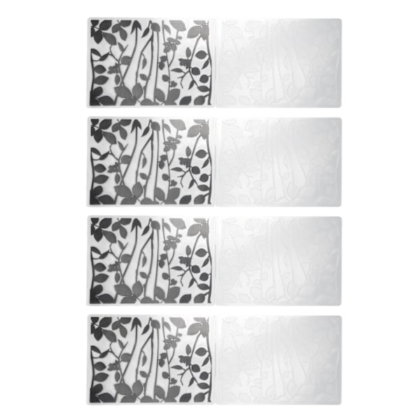 4 stk. pregefolder DIY lage dekorative teksturer plast pregede designmaler for håndverksprosjekter