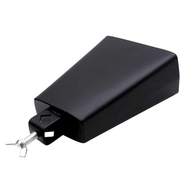 Percussion 6-tommer metal sort Cowbell Trommetilbehør med pind