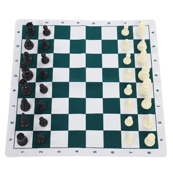 Shakkilautasetti Muovi Shakkilauta Peli Työpöydälle 50x50cm Tekokuvitetulla Nahka Laudalla Juhliin Leirintään Rentoutumiseen