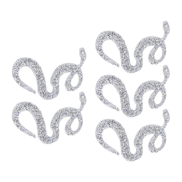 Slangeformet Strass Trim Bånd Mesh Wrap Rulle DIY Tøjtilbehør Applikation (sølv)