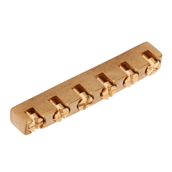【NX】Gitarrmutter 6-strengs messing, justerbart instrumenttilbehør, reservedel Kompatibel med bass