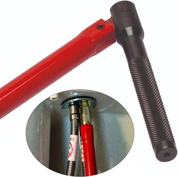 Rött kraninstallationsverktyg 8-13 mm, krannyckel,