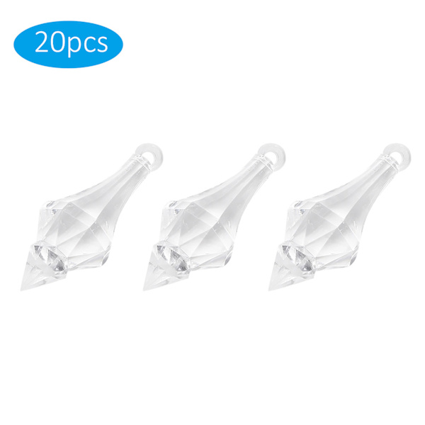 20 st Akryl spetsiga pärlor hänge Crystal DIY fritidshus dekoration tillbehör