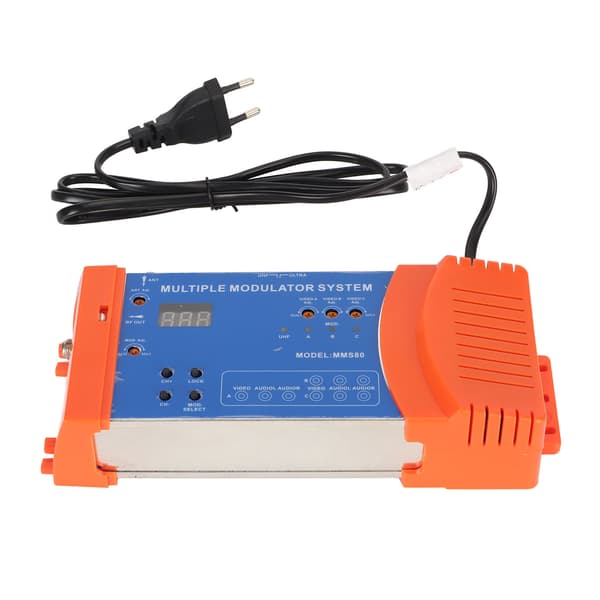 Hemmodulator Multi-kanals Stöd PAL NTSC Multipla Modulatorsystem för TV-box AV-källa 100–240V EU-kontakt