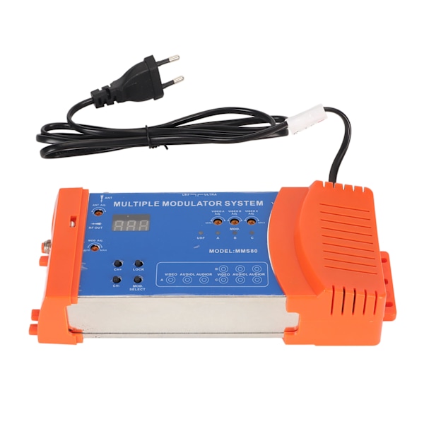 Hjemmemodulator Multi-kanals Støtte PAL NTSC Multippel Modulatorsystem for TV-boks AV-kilde 100–240V EU-plugg