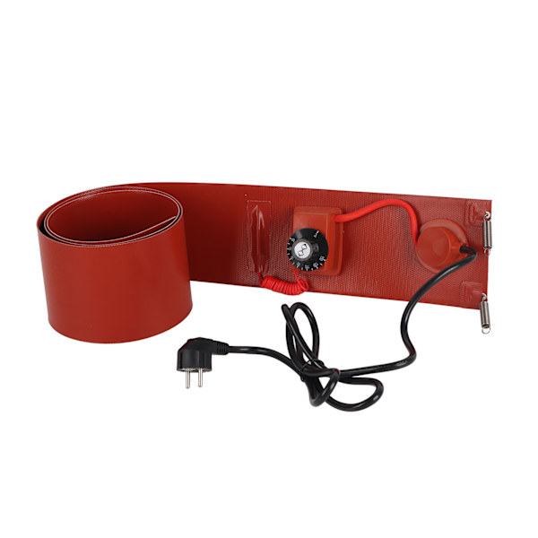 Metallinen tynnyrilämmitin Silikon 200L 1000W 30‑150℃ 125mmx1740mm Tynnyrilämmitin Lämpönauha EU-pistoke 220V