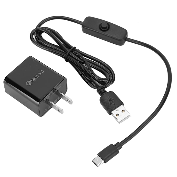 Laddare för Raspberry Pi 4B Typ-C-adapter Strömförsörjning 5V3A US-kontakt 110-240V