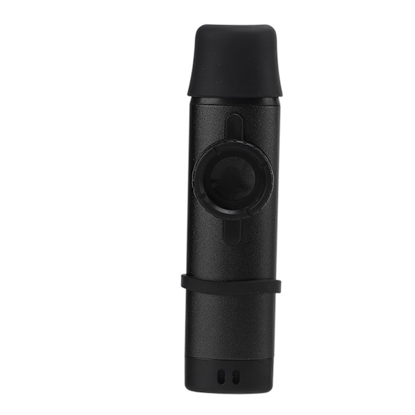 Metall Kazoo Resin Munstycke Justerbart Tightness Blåsinstrument med Flöjtmembran Svart