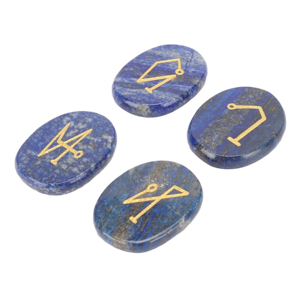 Graverede Palmesten Polerede Runde Bærbare Lomme Balancestene til Reiki Healing Meditation Lapis Lazuli