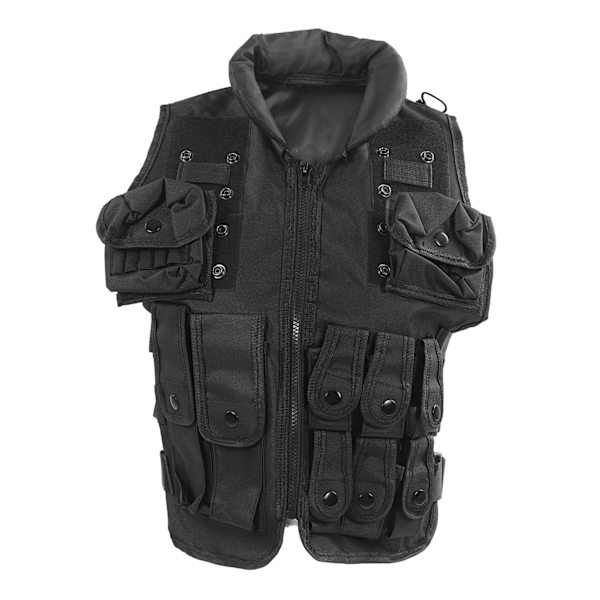 Skydevest Militærvest Træningsvest Beskyttende Felt Multilommevest til Børn 50cm