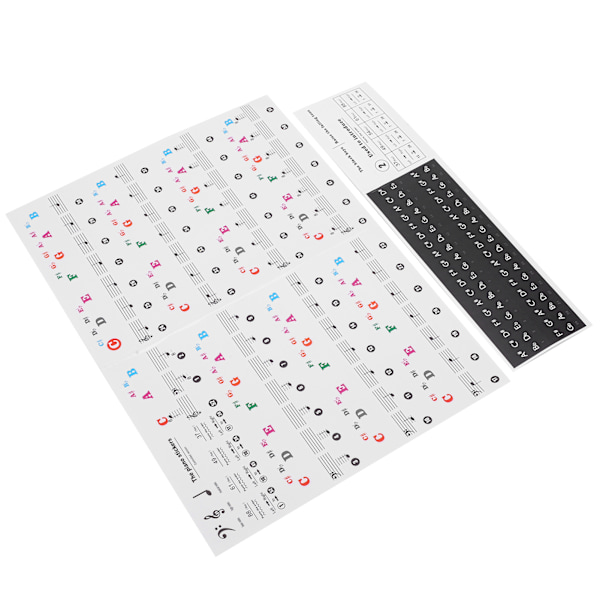 Piano Key Sticker Elektronisk orgel Universaltangenter Transparent notation PasterdekorationFärgglad