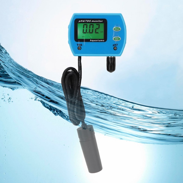 9851 Ny vattenkvalitetsdetektor PH/TDS-mätare PH/TDS Analyzer Online Monitor 100-240V (US-kontakt)