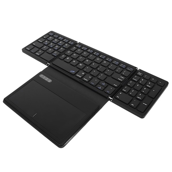Sammenleggbart Bluetooth-tastatur Lav Latens Bluetooth 5.1 Tastatur i full størrelse med stor berøringsplate for IOS for Android for Windows
