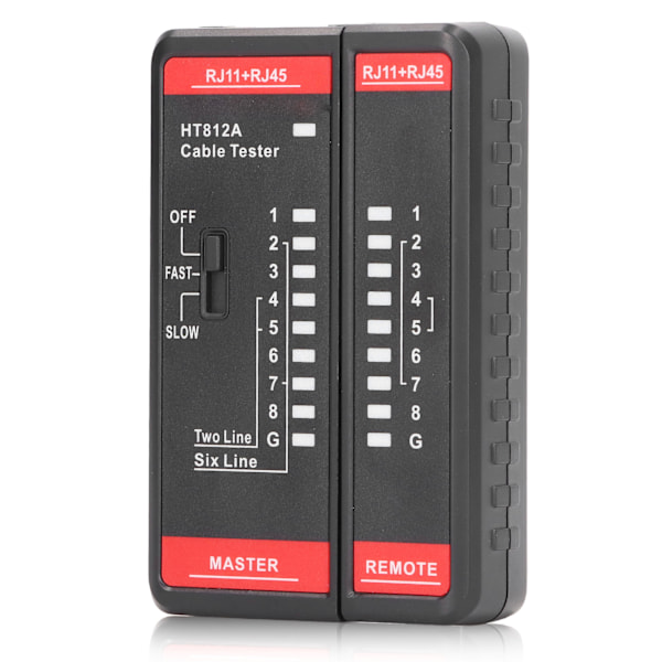 Nettverkskabeltester RJ11 RJ45 telefonlinjetrådtestverktøy Tilbehør for måling HT812A