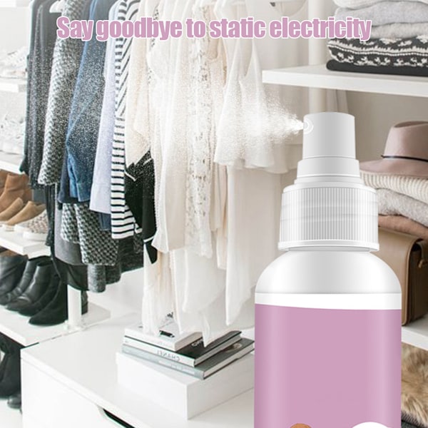 100ml Multipurpose Antistatisk Spray Kläder Anti Statisk Spray för Kläder Textilier Möbler och bil