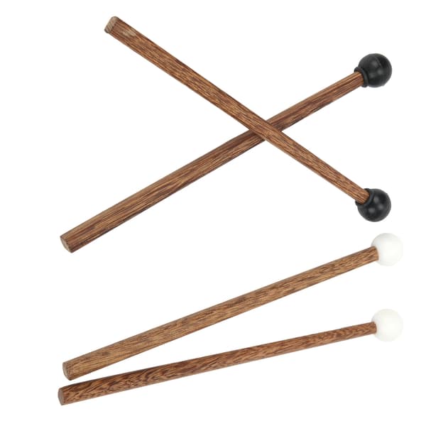 4 stk. ståltrommestikker, gummitrommestik, slagtøjsdele, 16,5 cm