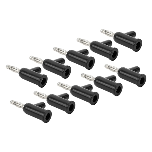 10 stk Lodfri Bananprop ABS Messing Lantern Åben Skrue Banankontakter til Inverter 4mm Sort