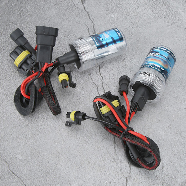 6000K 12V/55W Xenon Lyspære Bil Frontlys Erstatningslampe med Ballast 9006