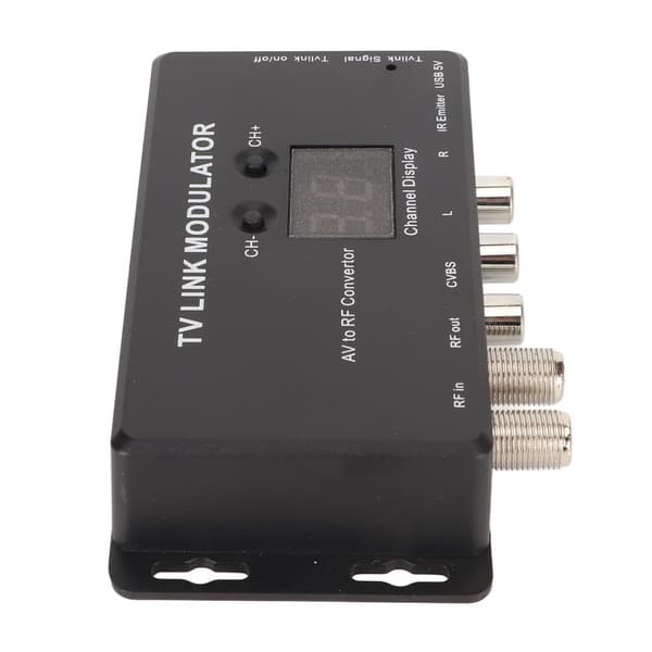 【NX】TV Link Modulator Justerbar Understøttelse PAL NTSC AV til RF-konverter med USB-opladningskabel til A V-kilde Set-top-bokse