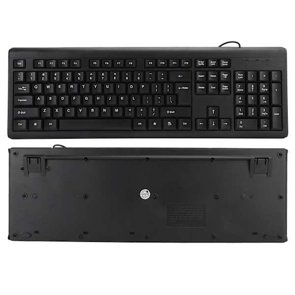 USB-kaapeliyhdistet näppäimistö 104 näppäintä Hiljainen Business Mute Keyboard PC Kannettava tietokone T15