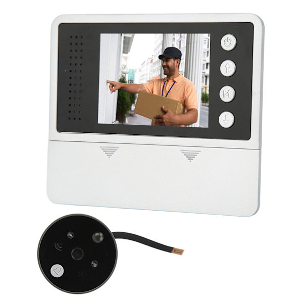 Digital dörr titthålsvisare videodörrklocka Kamera 4 ringsignaler Night Vision 2 Way Intercom för hem Lägenhet kontor