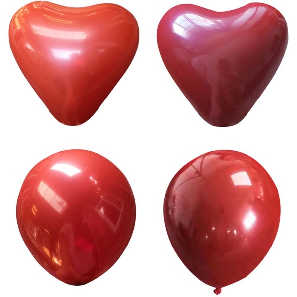 Granatæble røde latex balloner, 10 tommer enkeltlag granatæble røde balloner (en pakke med 100)