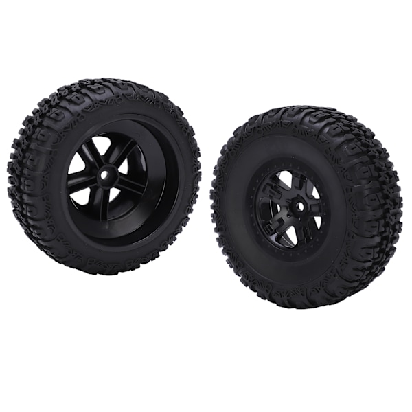 2 stk. hjulfelg og dekksett for Traxxas Slash 1/10 RC Short Course Lastebildekk Oppgraderingsdeler Svart