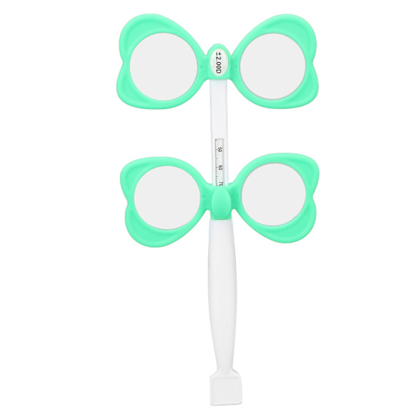 Optisk Flipper Grønn Optometri Plast Flip Lins med 5 Synstestkort for Nær Synstest ±200