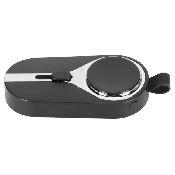 Mini Bærbar Nødstrømbank 2 i 1 2000mAh Mini Nøkkelring Bærbar Strømbank med Nøkkelring for IOS Watch Telefon Svart