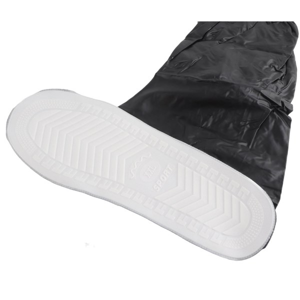 PVC Regnskor Skydd Vattentätt Lätt Antihalk Höga Galoscher Svart 40cm Mid Calf