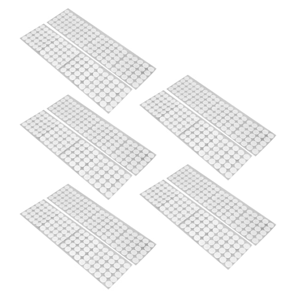 500 Par Kardborrepunkter Vita 2cm Runda Återanvändbara Självhäftande Kardborreband för DIY Hantverk Sömnad