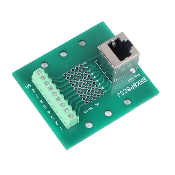 RJ45 Ethernet-kontakt Breakout Board 8P8C Nätverksport Skruv terminalkort med fäste för datorer Router Switchar