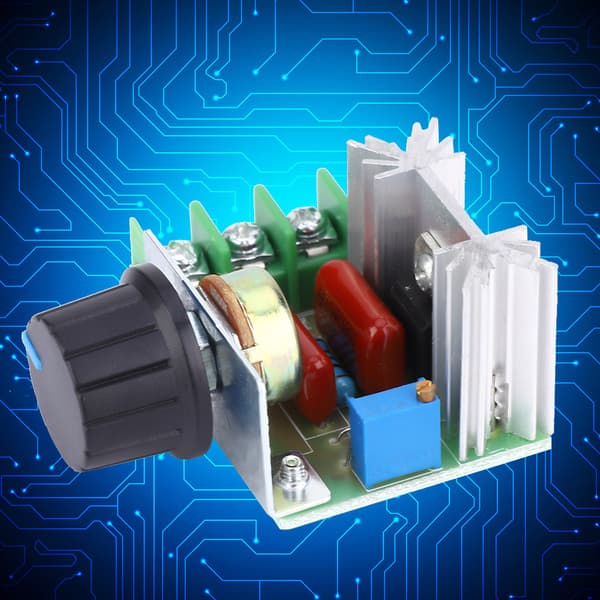 【NX】2 stk. AC Motor Hastighetskontrollmodul PWM Justerbar Dimmer Hastighetsspenningsregulator 2000W