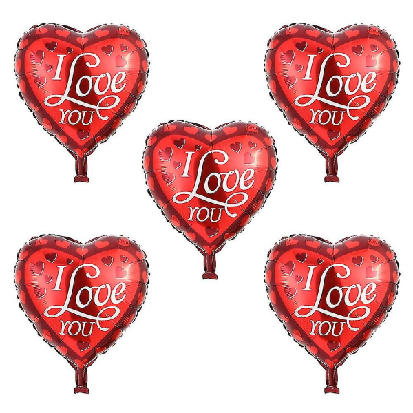 5 stk 18 tommer ny hjerteform romantisk valentinsdag aluminiumsfolie ballon Globos gaver
