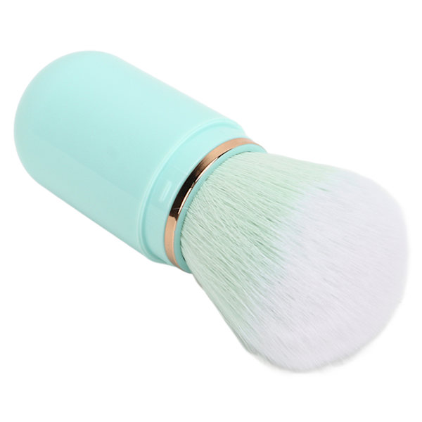 Nageldammsborste Kapselform Bärbar indragbar konstfibernagelpulverborste för Blusher Green